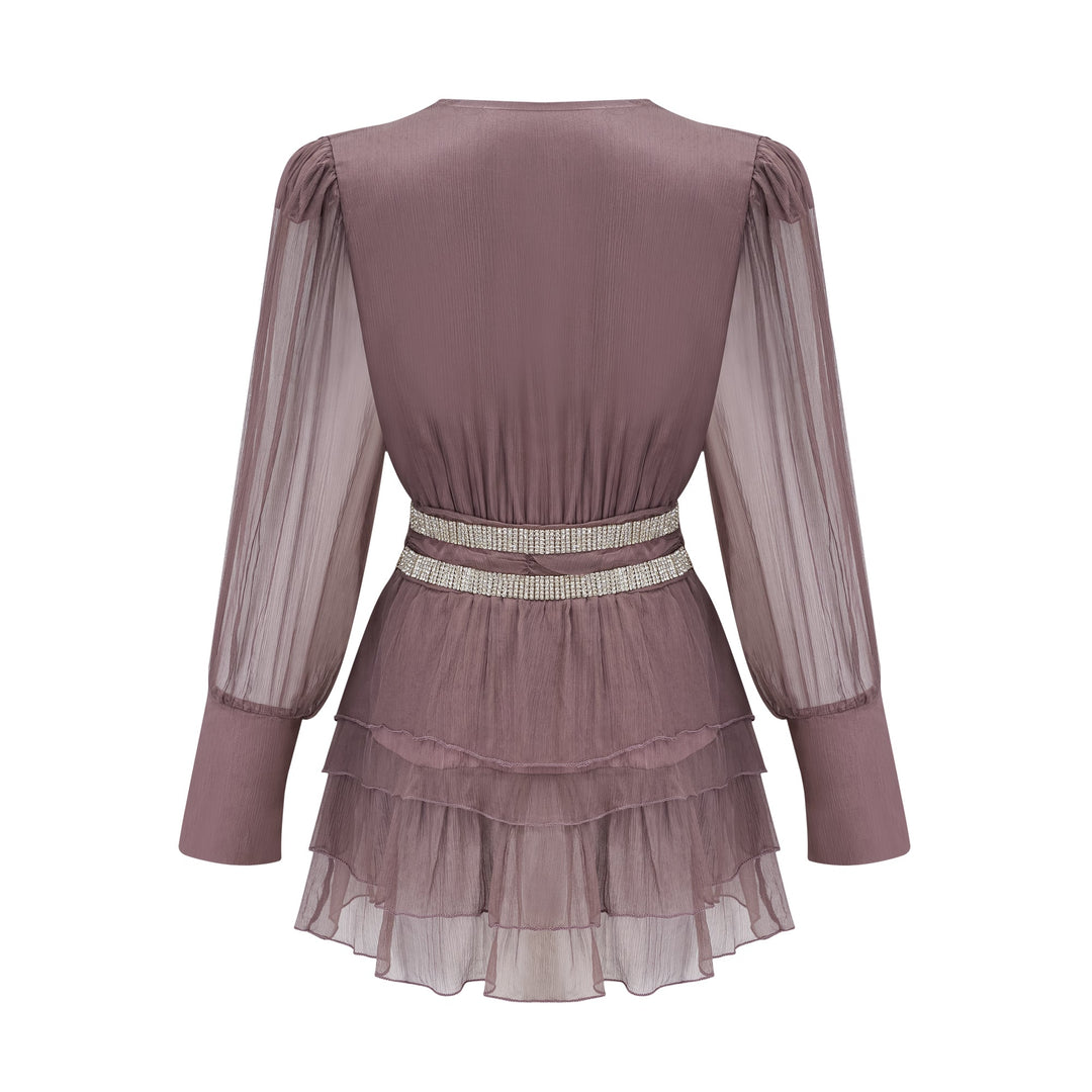 Levoire | Robe Mini En Soie Ornée De Cristaux