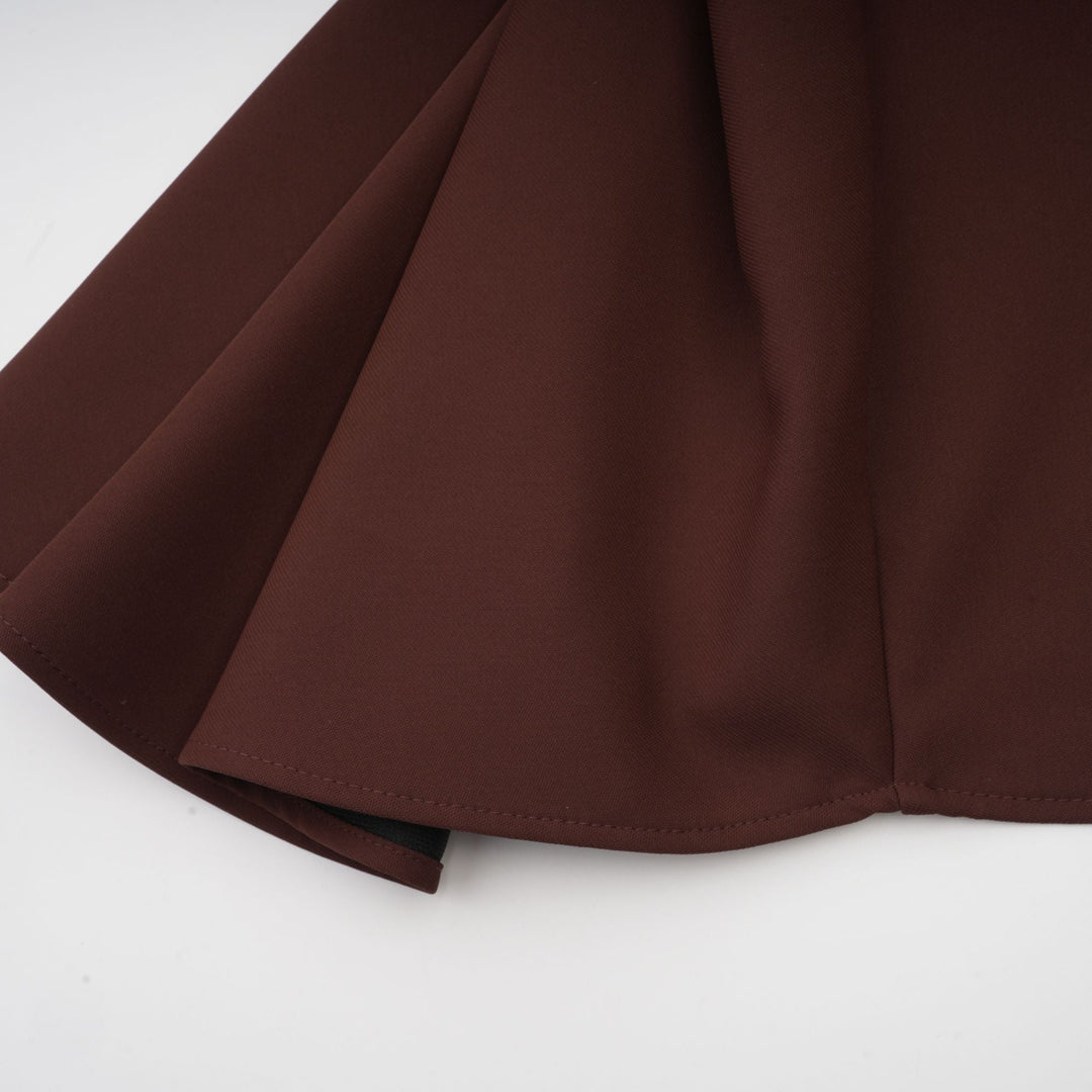 Levoire | Robe Mini À Encolure Asymétrique Marron Puff
