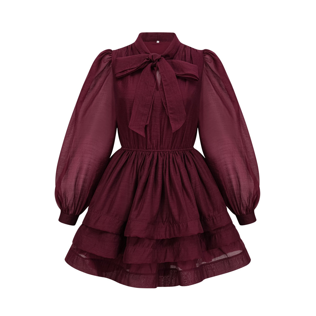 Levoire | Robe Mini Évasée Rayée Rouge