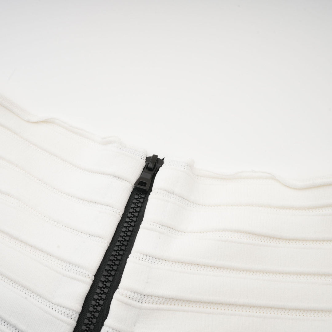 Levoire | Robe Mini En Tricot Noire À Épaules Dénudées Avec Nœud