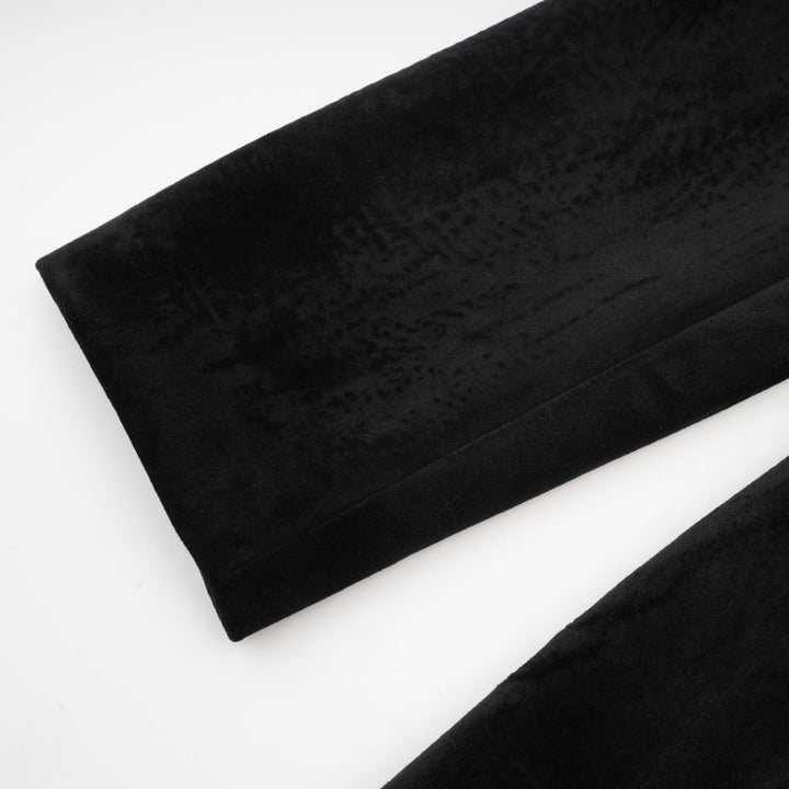 Levoire | Robe Mini En Velours Noir Ornée De Cristaux