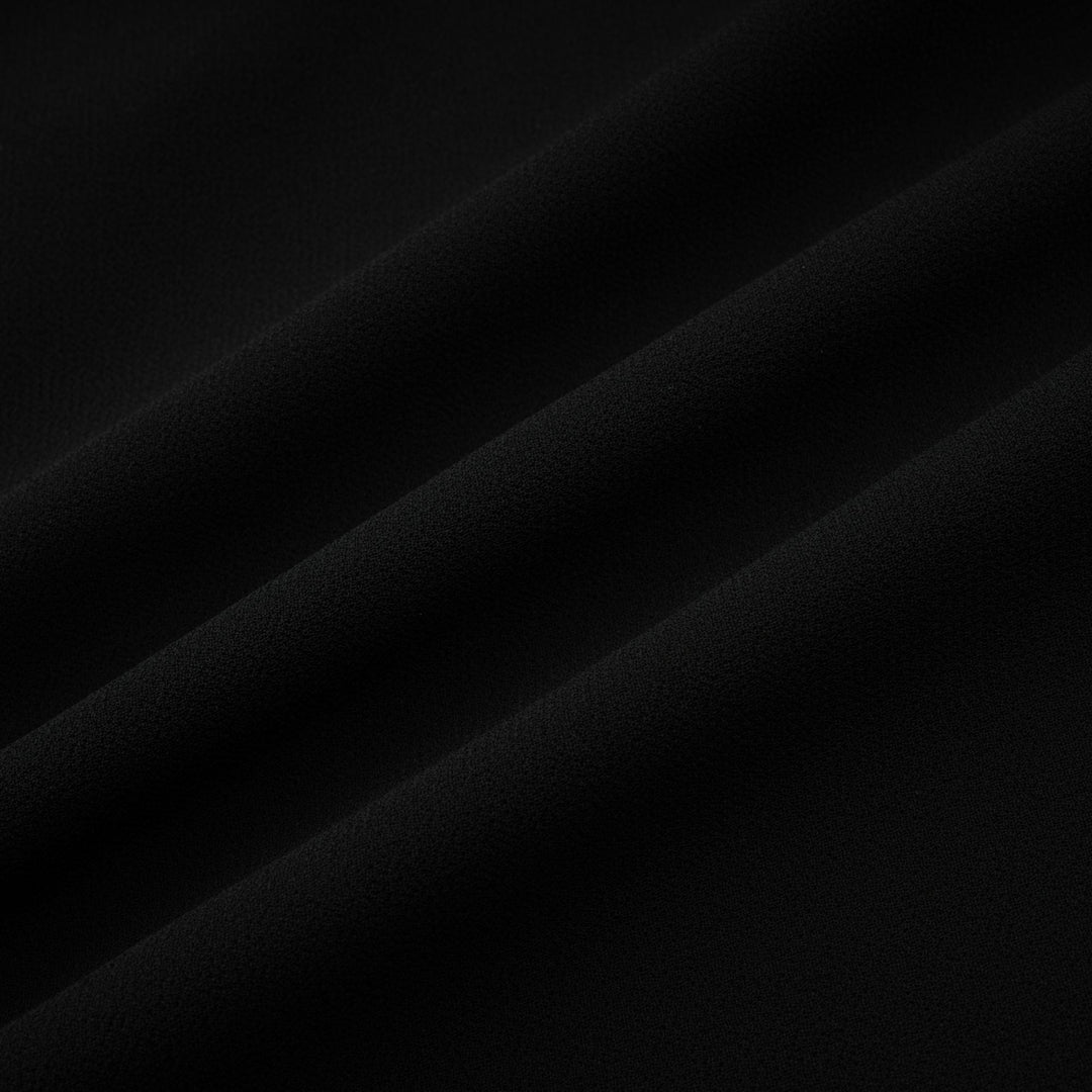 Levoire | Robe Midi Noire Plissée À Boutons Sur Le Devant