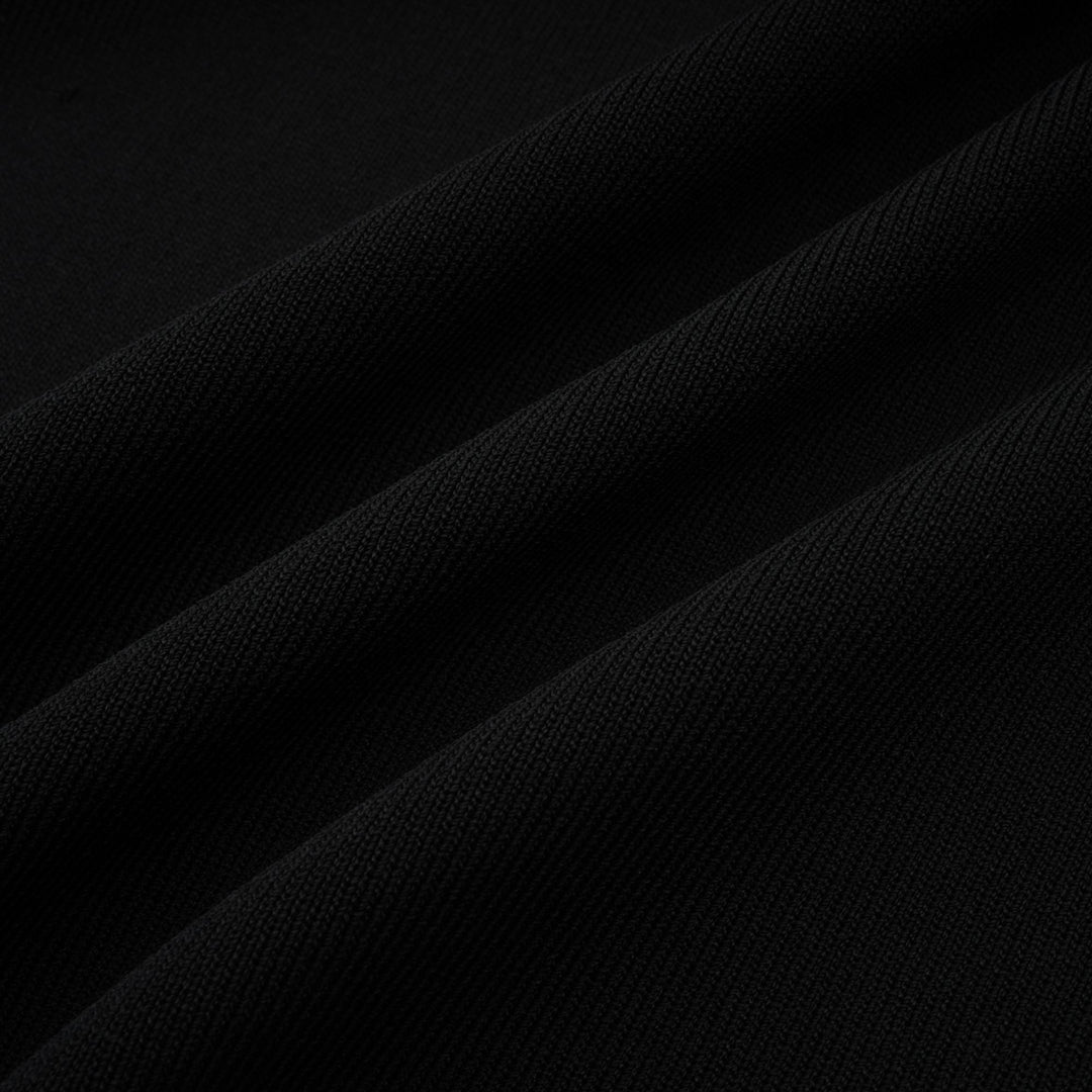 Levoire | Robe Midi Noire À Vagues