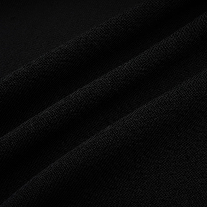 Levoire | Robe Midi Noire À Vagues