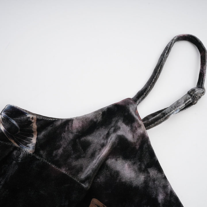 Levoire | Robe Midi En Velours Noir Avec Imprimé Papillon