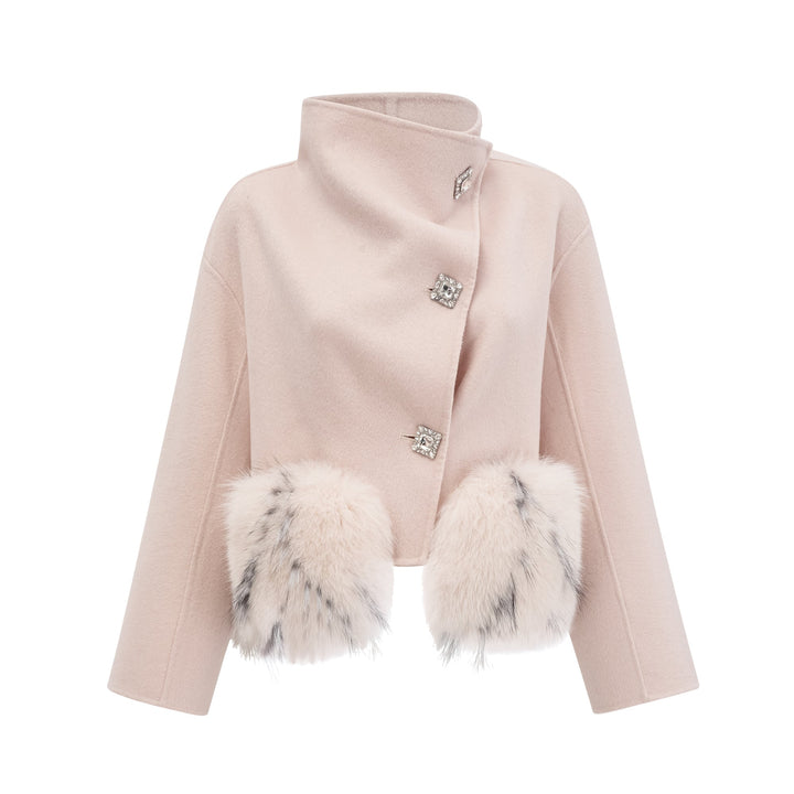 Levoire | Veste Courte À Bande Diagonale Rose