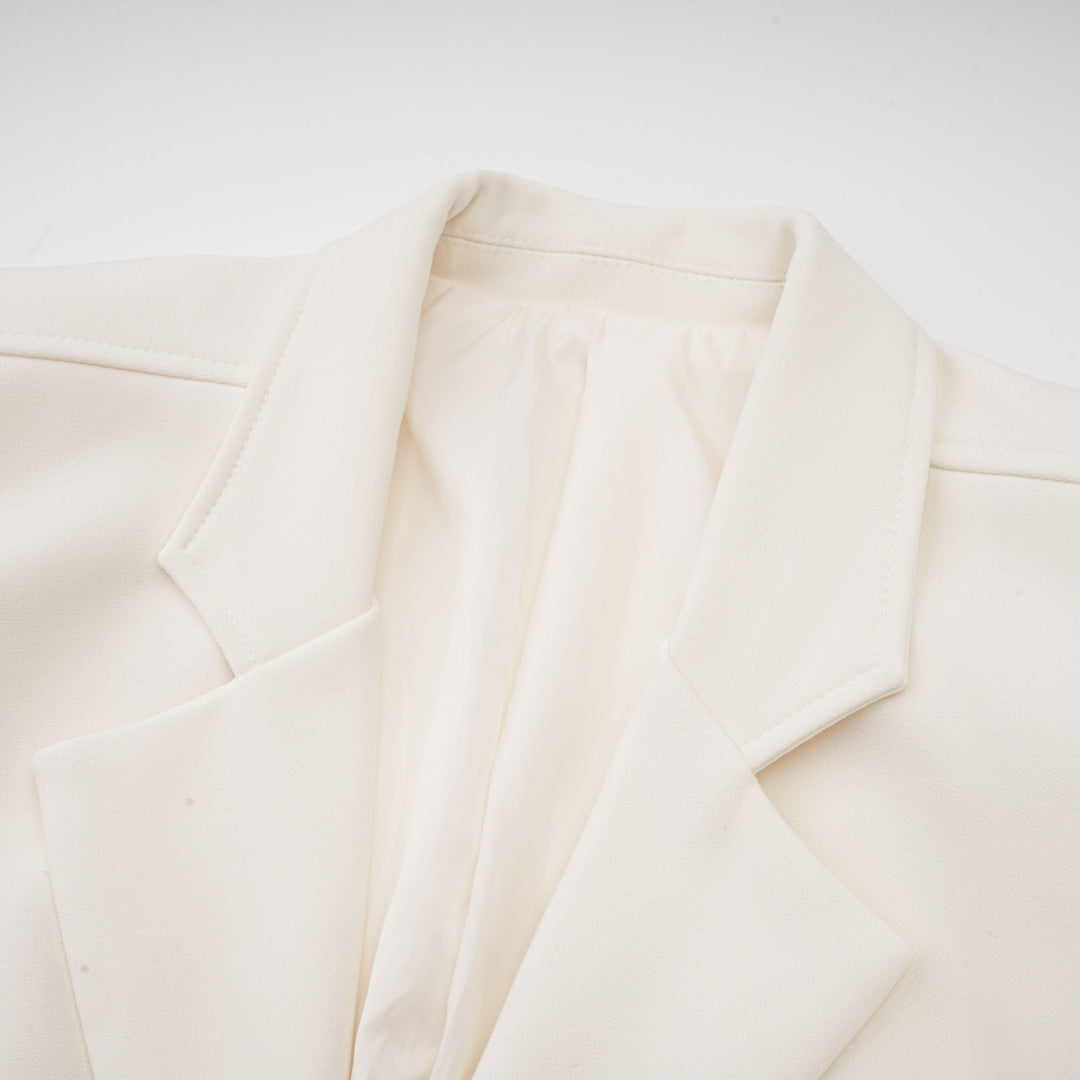 Levoire | Veste Bleue À Bordure En Dentelle & Jupe Ensemble Coordonné