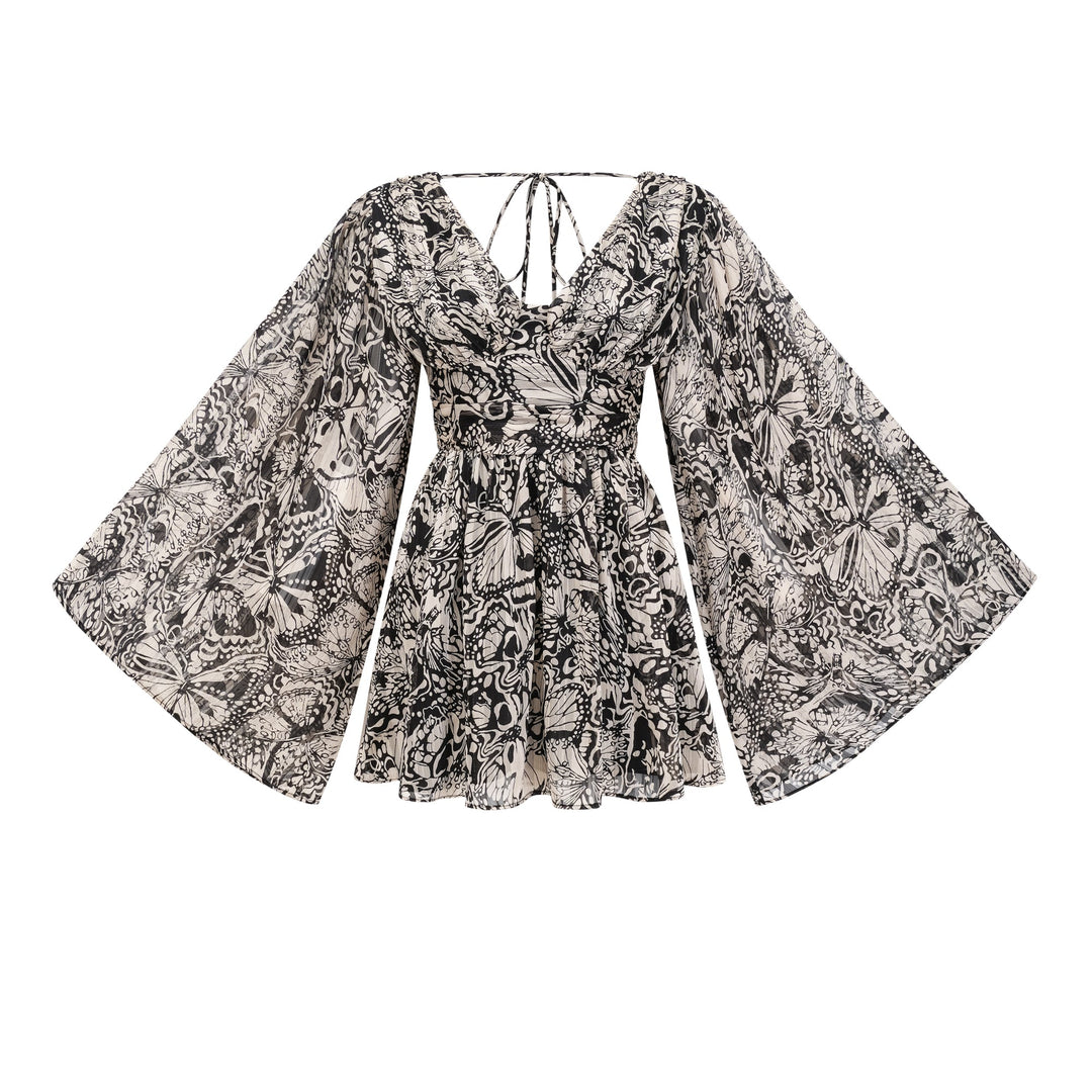 Levoire | Imprimé À Motif Robe Mini À Encolure En V