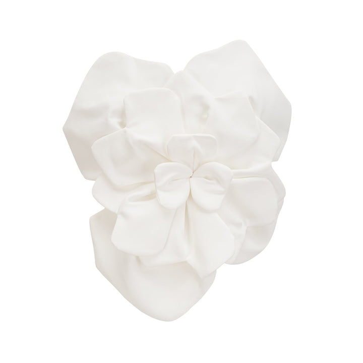 Levoire | Blanc Fleurs Top Épaules Dégagées