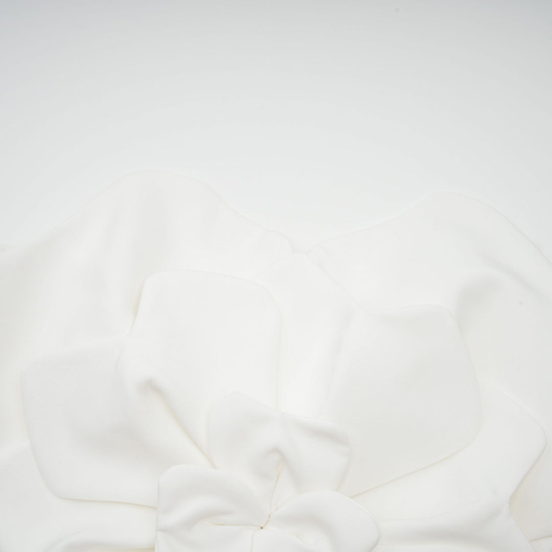 Levoire | Blanc Fleurs Top Épaules Dégagées