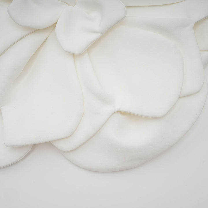 Levoire | Blanc Fleurs Top Épaules Dégagées