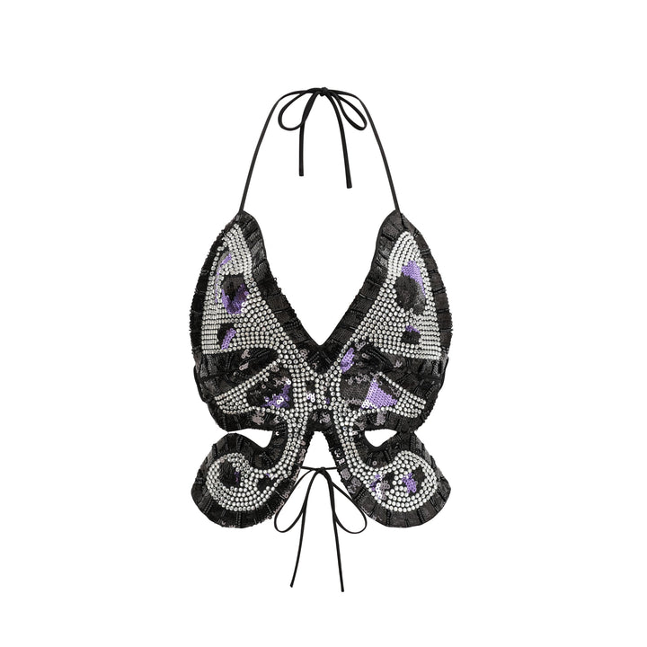 Levoire | Top Décoré Papillon Noir