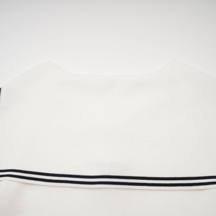 Levoire | Col Bateau Coton Manches Courtes Robe Mini