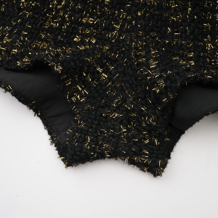 Levoire | Veste En Tweed Métallique Noire Et Short Ensemble Assorti