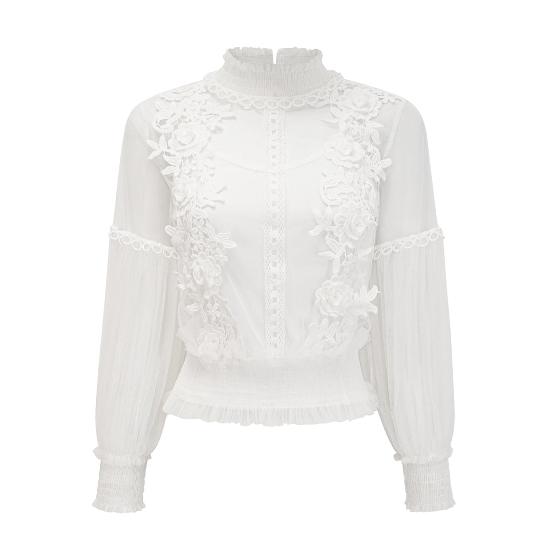 Levoire | Fleurs Top Semi-Transparent