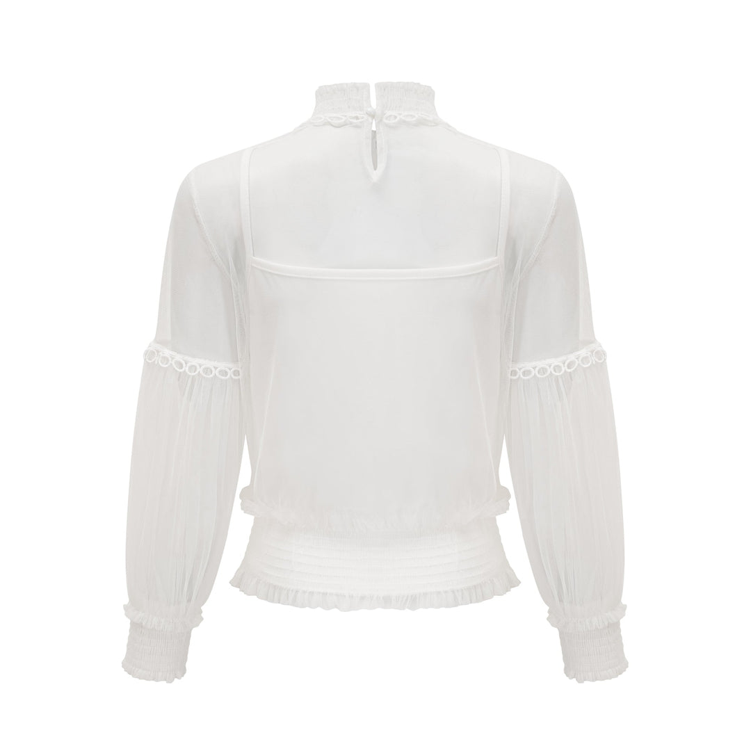 Levoire | Fleurs Top Semi-Transparent