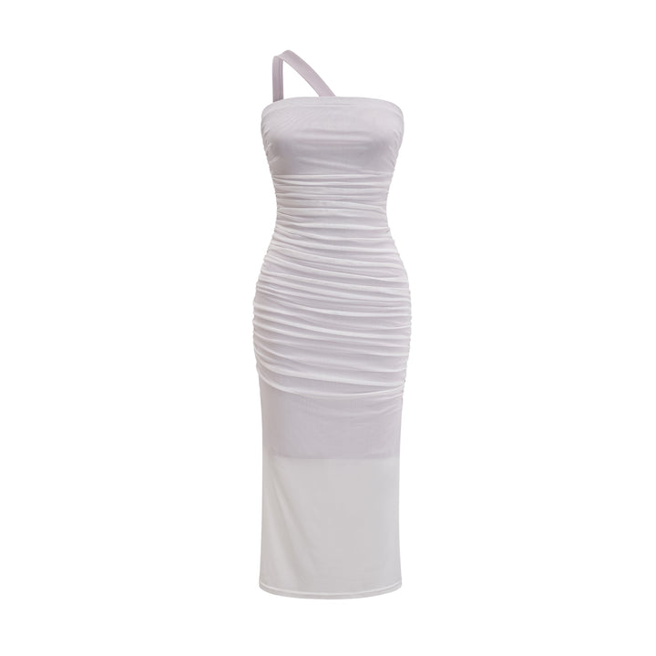 Levoire | Robe Midi Plissée À Epaule Dénudée
