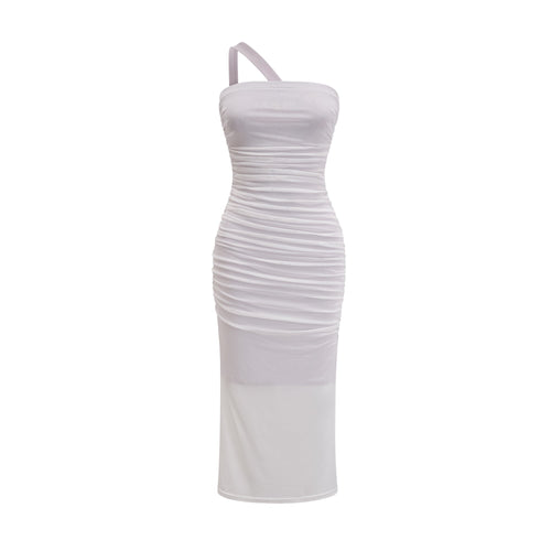 Levoire | Robe Midi Plissée À Epaule Dénudée