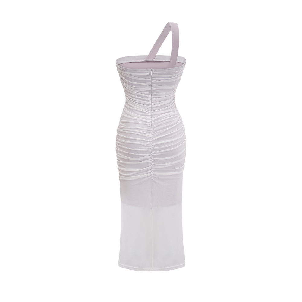 Levoire | Robe Midi Plissée À Epaule Dénudée
