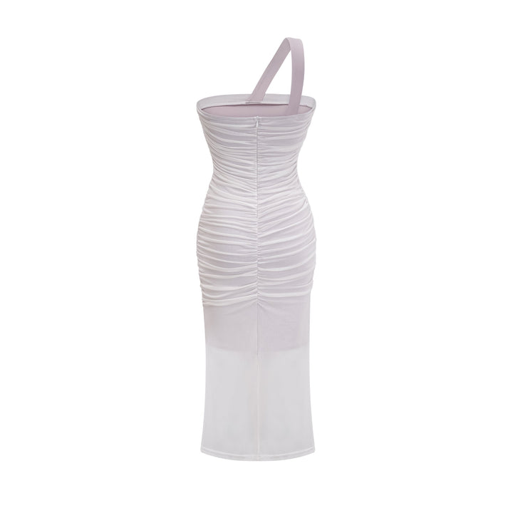 Levoire | Robe Midi Plissée À Epaule Dénudée