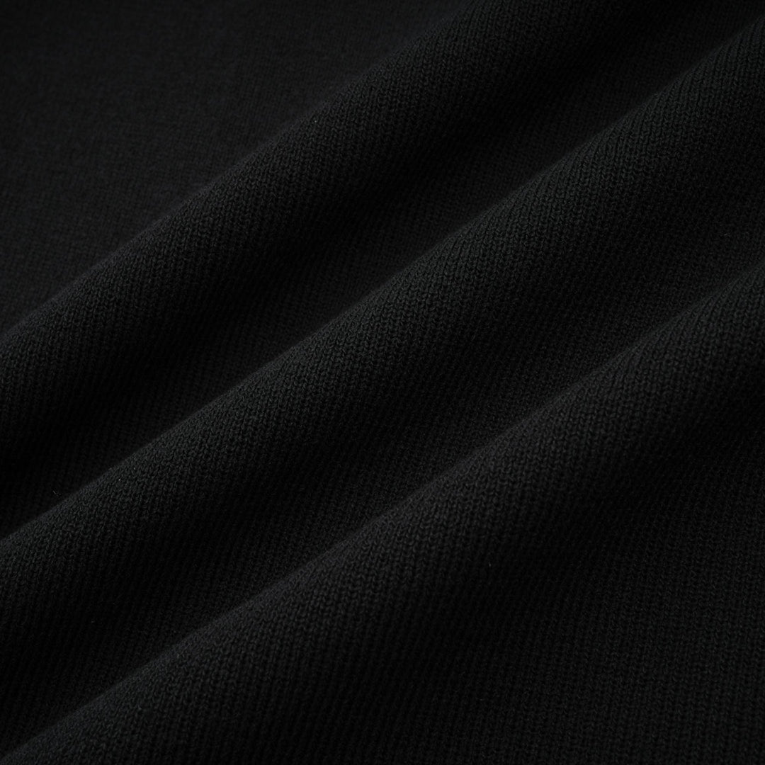 Levoire | Noir Ensemble De Volants Ornés Robe Mini Tricot