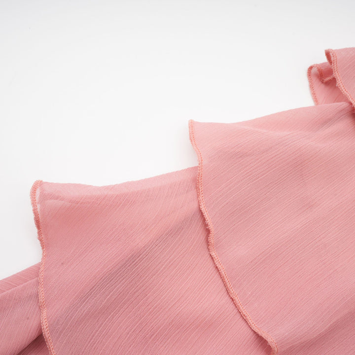 Levoire | Robe Mini À Col Montant Rayée Rose
