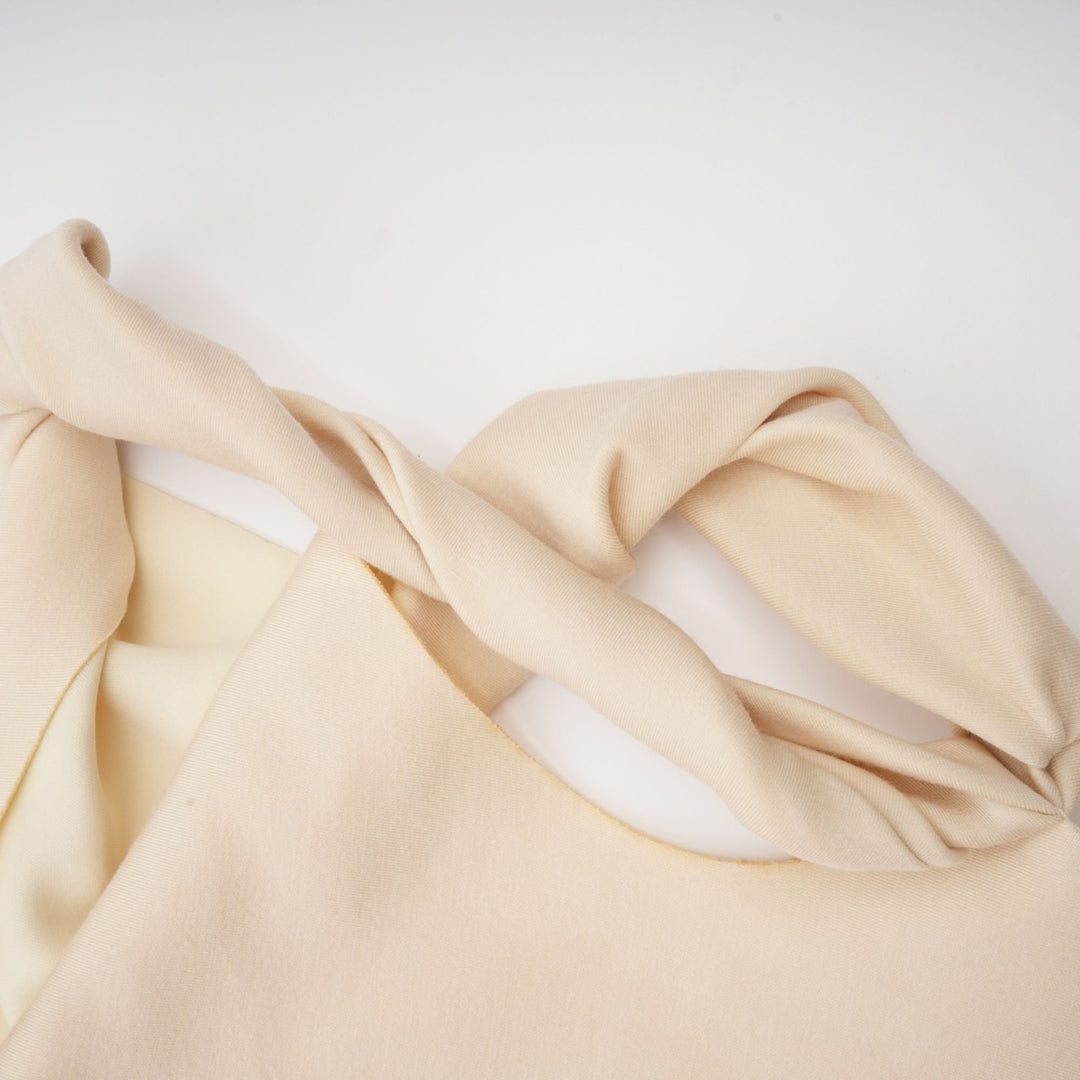 Levoire | Neutrals Twist-Shoulder Mini Robe