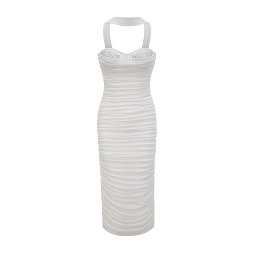 Levoire | Robe Midi En Maille Blanche