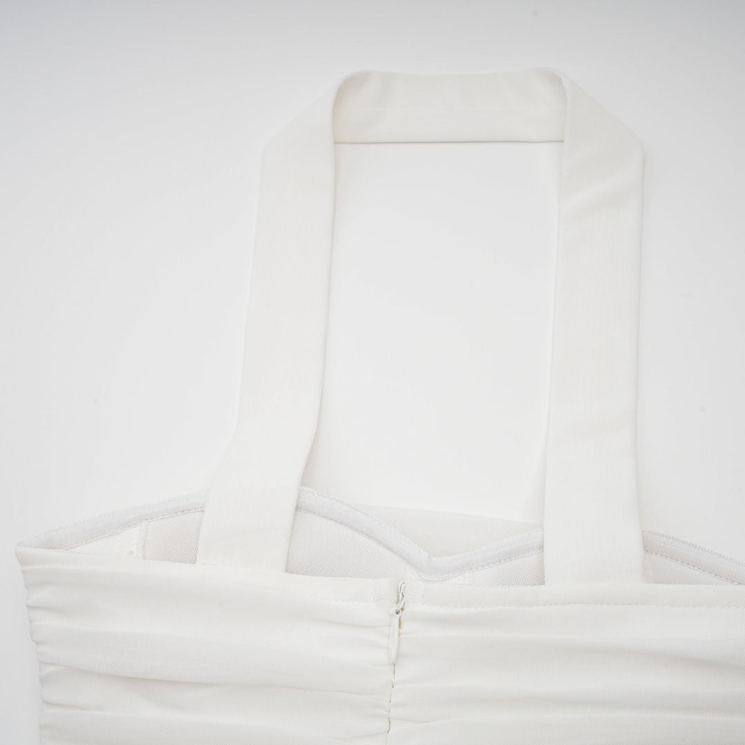 Levoire | Robe Midi En Maille Blanche