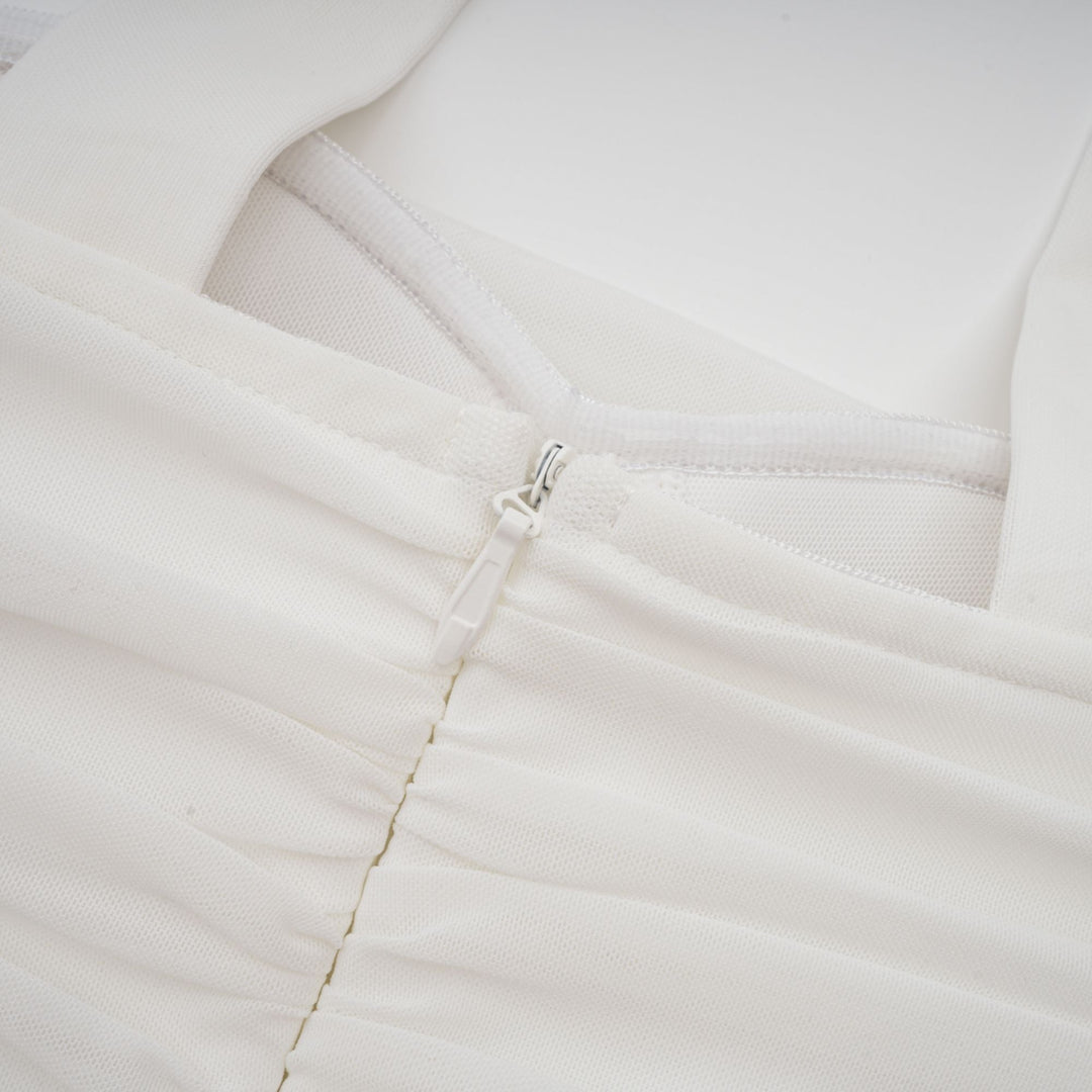 Levoire | Robe Midi En Maille Blanche