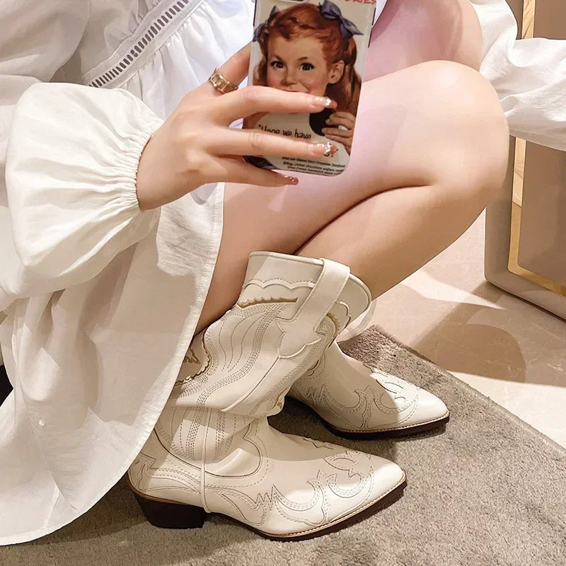 Levoire | Bottes De Cowboy Mi-Hauteur