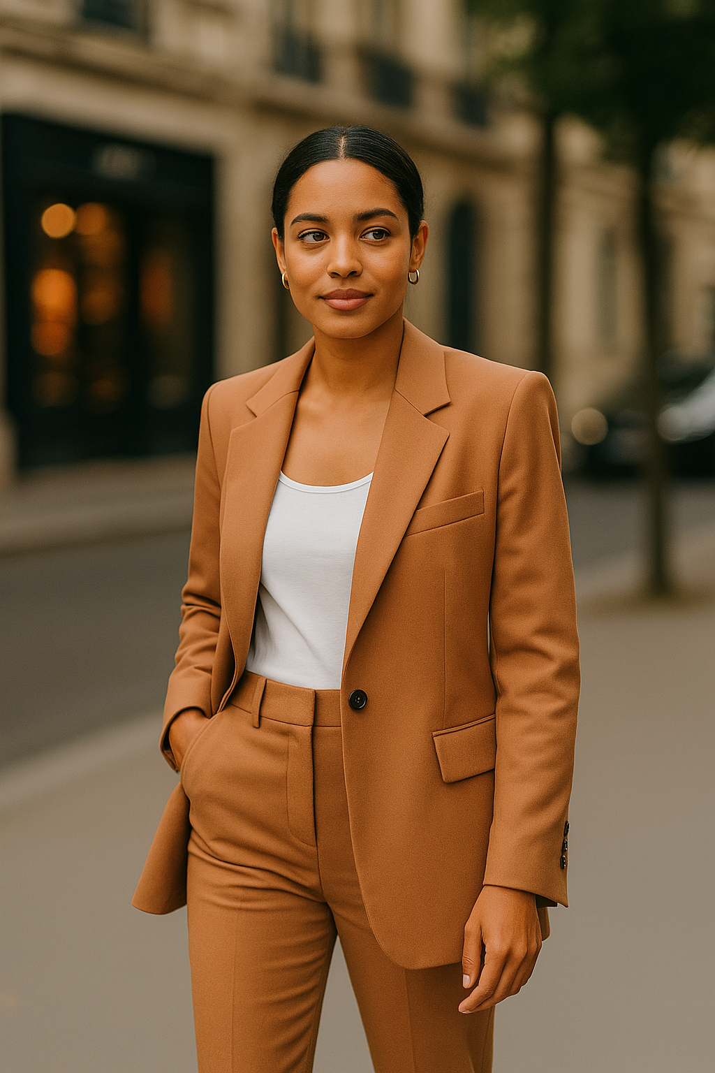 Levoire | Ensemble À Deux Pièces Costume Élégant Et Confortable Avec Une Coupe Ample Braun