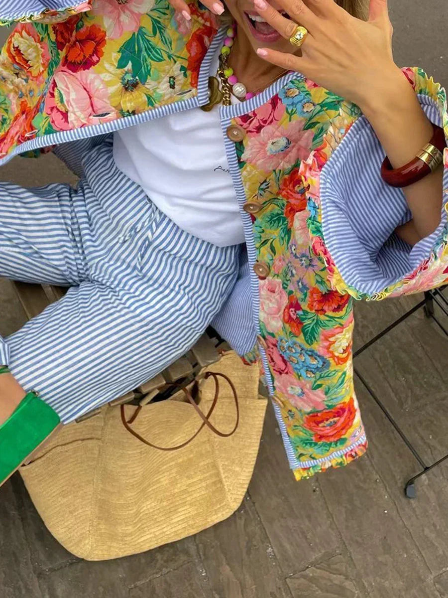 Levoire | Veste D'Été Légère Avec Motif Floral