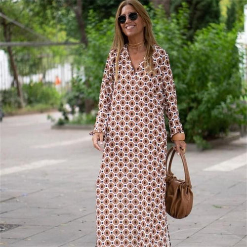 Levoire | Robe Décontractée Pour Femme Pour L'Été Avec Motif Ovale
