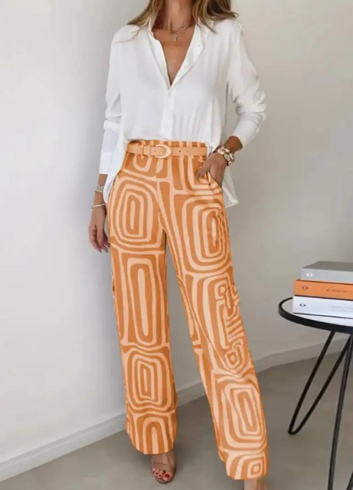 Levoire | Ensemble Élégant Deux Pièces Orange