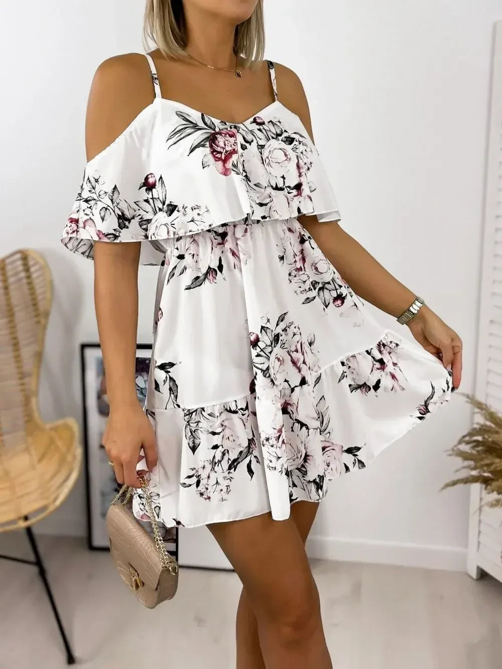 Levoire | Robe Longue À Col En V Blanc