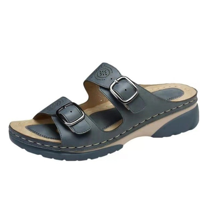 Levoire | Sandales À Lanières Chaussures D'Été Chaussons Orthopédiques Femme Bleu foncé