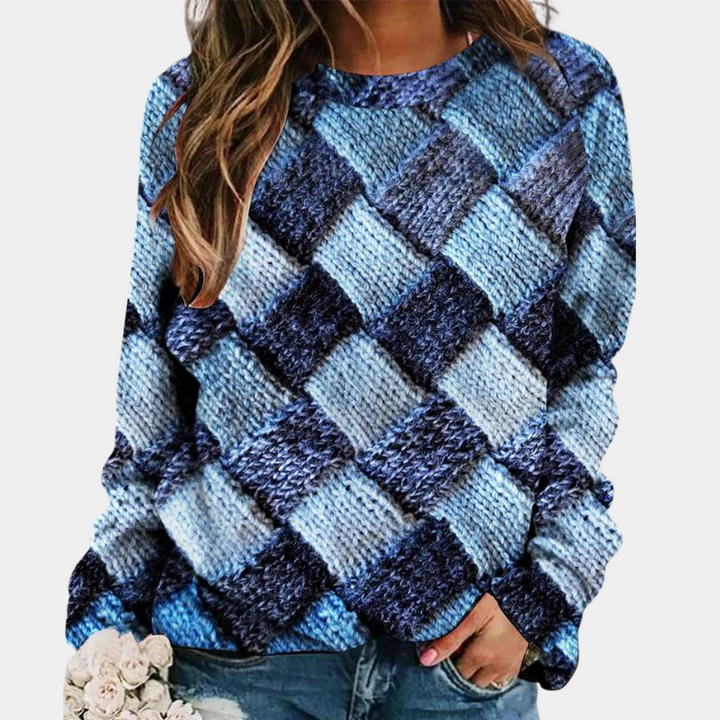Levoire | Comfortable Round Neck Shirt With Long Sleeves And A Beautiful Print A