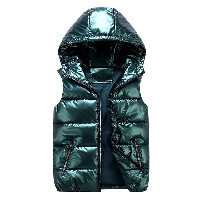 Levoire | Capuche Sans Manches Bodywarmer Puffer Gilet Vert
