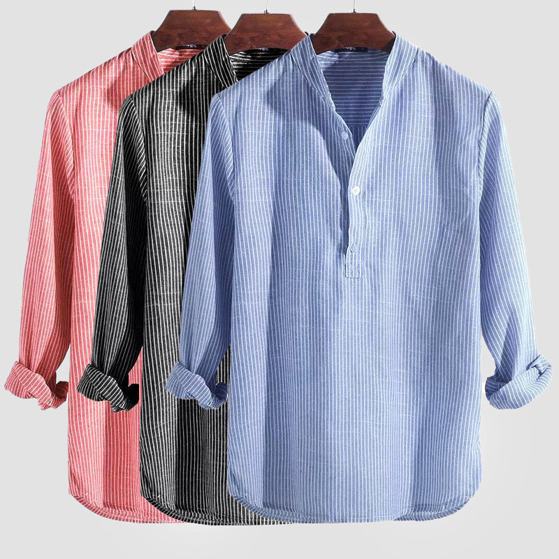 Levoire | Chemise À Manches Longues Rayée Pour Homme