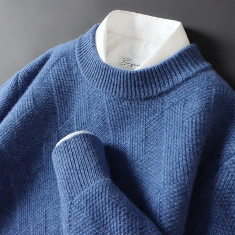 Levoire | Pull En Cachemire Pour Hommes Bleu