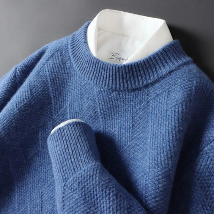Levoire | Pull En Cachemire Pour Hommes Bleu