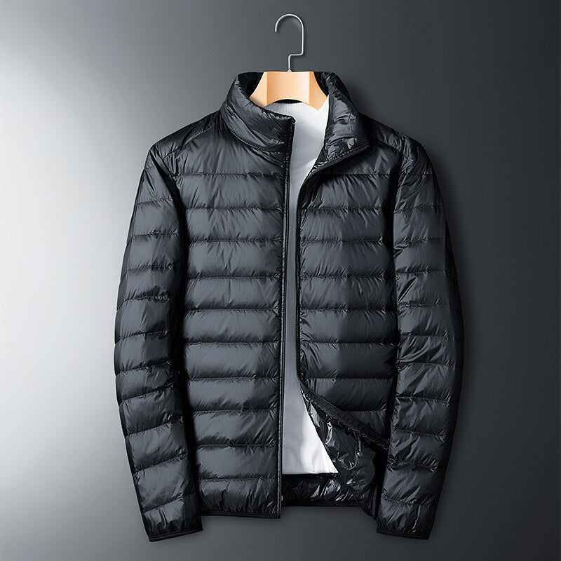 Levoire | Veste en duvet zippée à manches longues confortable Noir