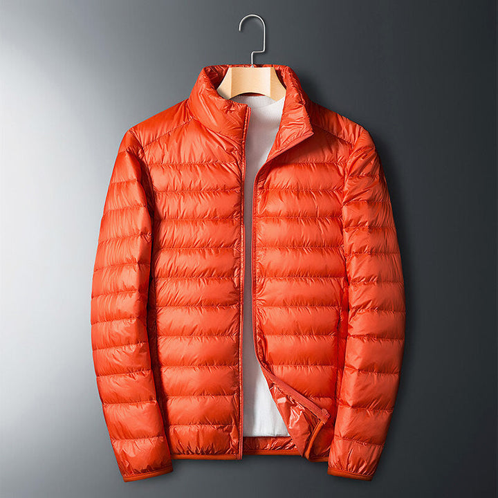 Levoire | Veste en duvet zippée à manches longues confortable Orange