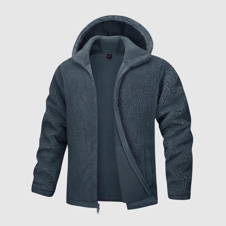 Levoire | Veste Sherpa Avec Capuche Confort Et Style Ultimes Gris