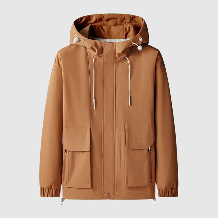 Levoire | Veste D'Homme Coupe-Vent Avec Poches Zippées Élégante Et Fonctionnelle Orange
