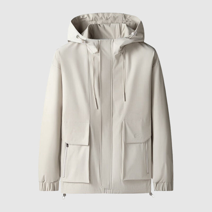 Levoire | Veste D'Homme Coupe-Vent Avec Poches Zippées Élégante Et Fonctionnelle Blanc