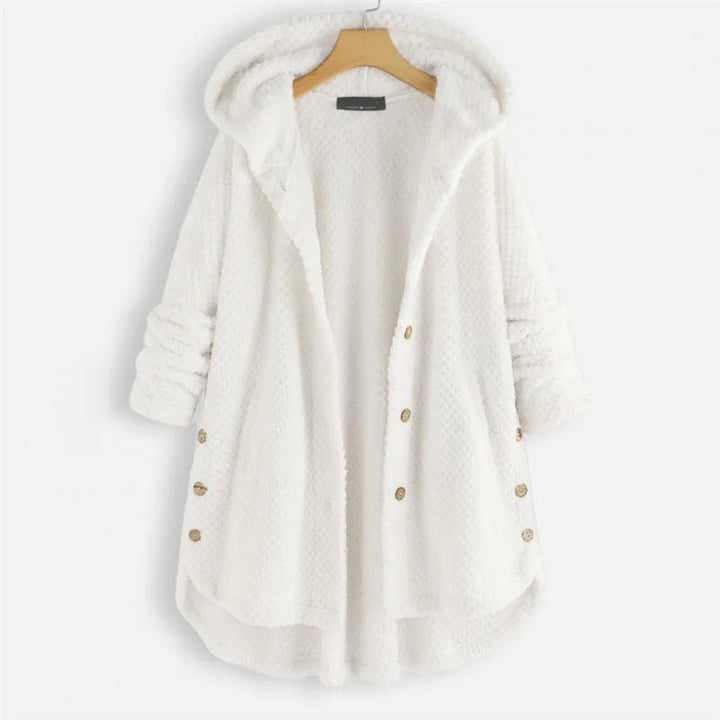 Levoire | Manteau À Côtes Avec Capuche Blanc