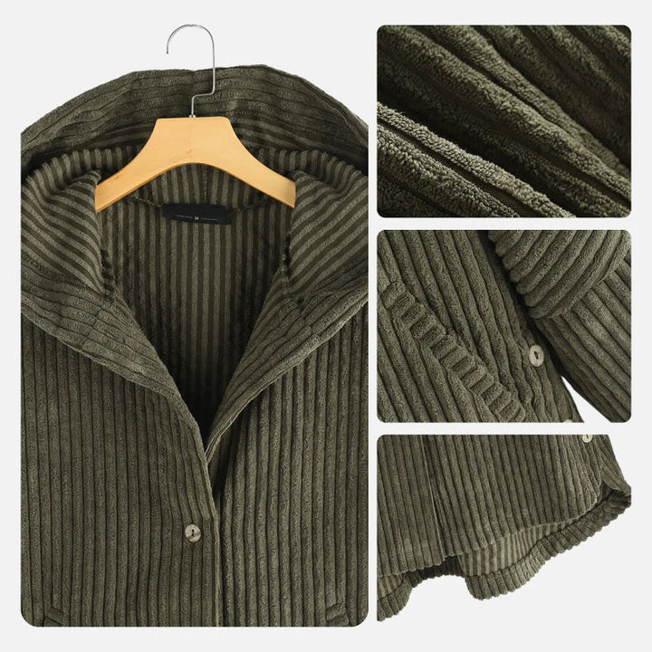 Levoire | Manteau À Côtes Avec Capuche