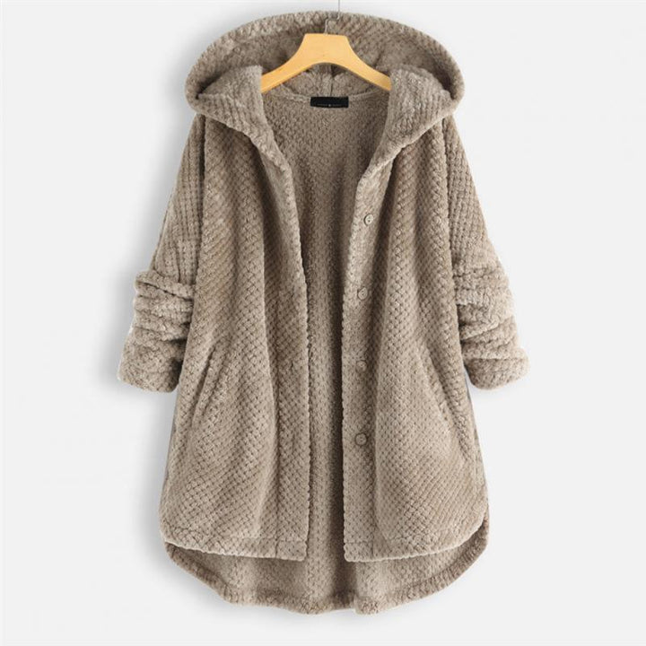 Levoire | Manteau À Côtes Avec Capuche Beige